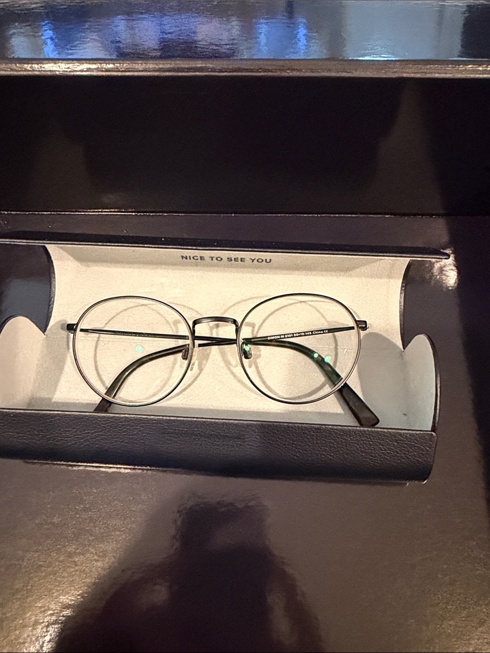 Warby Parker SIMON Round Metal Eyeglasses in Black